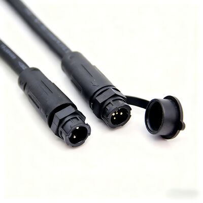 M12 Elbow Waterproof RF PCB Power Connectors Aviation Plugs Male/Female Unshielded Field Wiring Cables PVC/PUR 1m 2m 5m