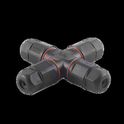 Assembly Screw Fixing Splitter AC/DC Connector Copper Contact Male/Female Nylon IP68 Waterproof Outdoor LED PCB/UHF/RF 6A