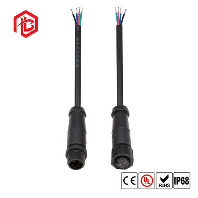 M8 Nylon Male/Female Waterproof Connector Plug for Aerospace RF/UHF Solar Power Systems with Copper Contact