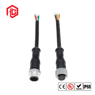 M12 Copper Housing 30A IP68 Male/Female Waterproof Connector