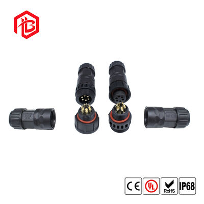 M20 Outdoor 300V Copper 2-5 Pin Female Screw Fixing IP68 Waterproof Circular LED Light Strip Electrical Cable Power Connector