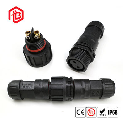 M20 Outdoor 300V Copper 2-5 Pin Female Screw Fixing IP68 Waterproof Circular LED Light Strip Electrical Cable Power Connector