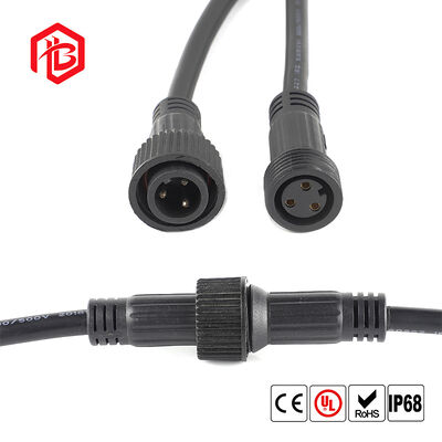 BETT M23 IP68 Waterproof Black PVC Electric Connector Led Outdoor Lighting 2 Pin Male/Female