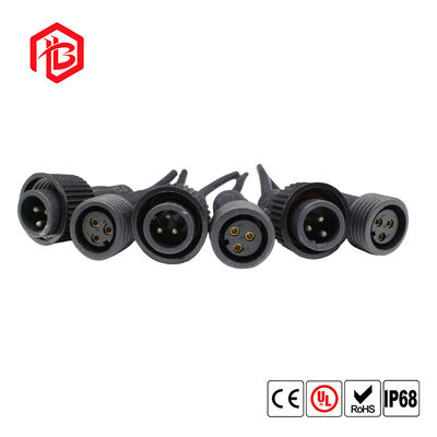 BETT M23 IP68 Waterproof Black PVC Electric Connector Led Outdoor Lighting 2 Pin Male/Female