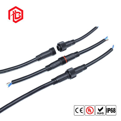 BETT M23 IP68 Waterproof Black PVC Electric Connector Led Outdoor Lighting 2 Pin Male/Female