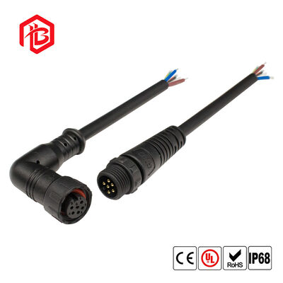 M12RIGHT-ANGLED ELBOW Waterproof Connector Male/Female Copper 6A for Aerospace Microwave Applications